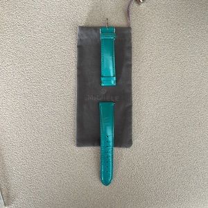Blue Michele watch leather band